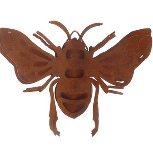Wandaufhänger Biene rostig D16cm