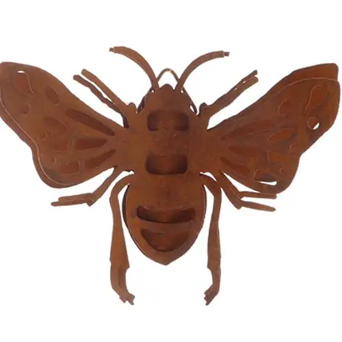 Wandaufhänger Biene rostig D16cm