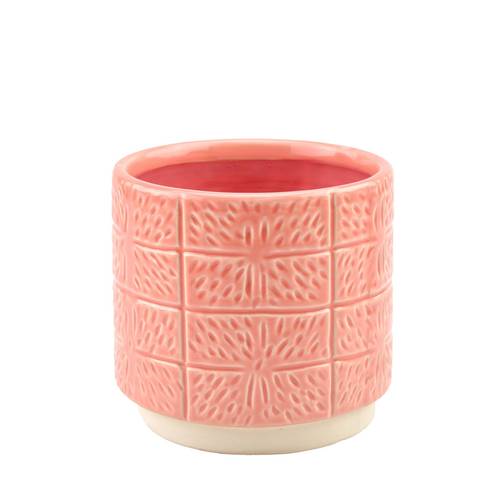 Keramik Übertopf Celine rosa D13.5cm H13cm