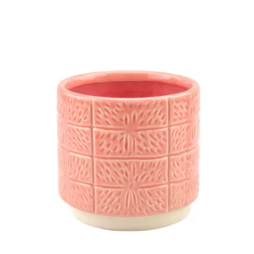 Keramik Übertopf Celine rosa D13.5cm H13cm