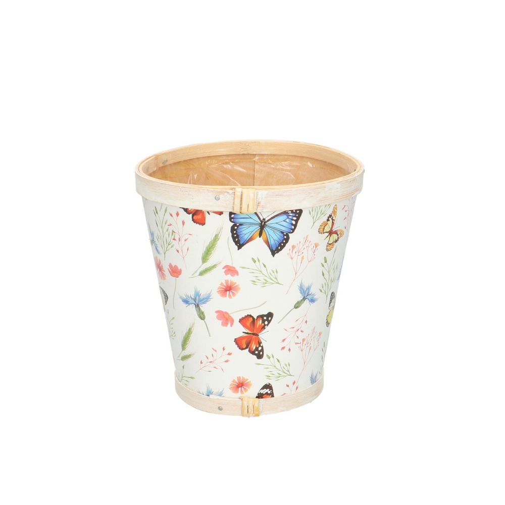 Holz Übertopf Schmetterling D13cm H14cm