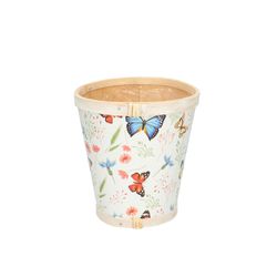 Holz Übertopf Schmetterling D13cm H14cm
