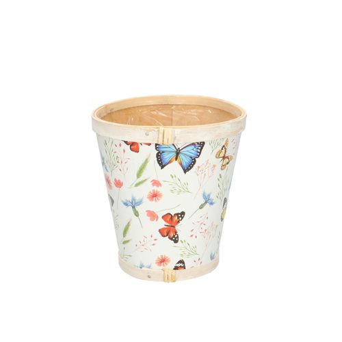Holz Übertopf Schmetterling D13cm H14cm