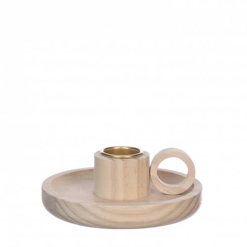 Kerzenständer Holz braun 10x2.5cm