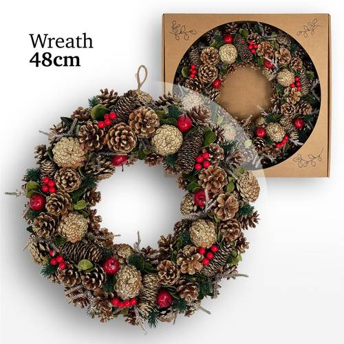 Kranz Forrest rot/gold D48cm 
