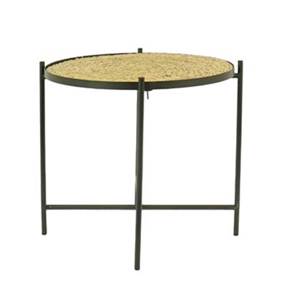 Beistellisch Audet natur/Metall D34cm H32cm