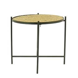 Beistellisch Audet natur/Metall D34cm H32cm