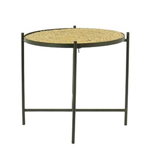 Beistellisch Audet natur/Metall D34cm H32cm