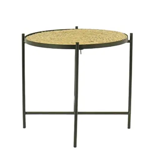 Beistellisch Audet natur/Metall D34cm H32cm