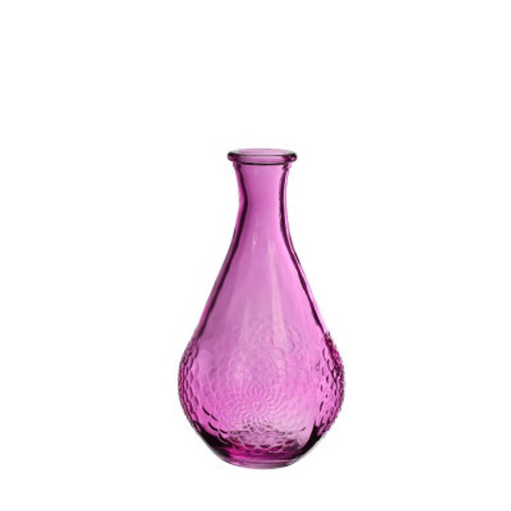 Glas Flasche Dahlia rosa D09 H16cm  