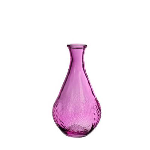 Glas Flasche Dahlia rosa D09 H16cm  