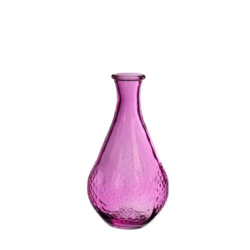 Glas Flasche Dahlia rosa D09 H16cm  