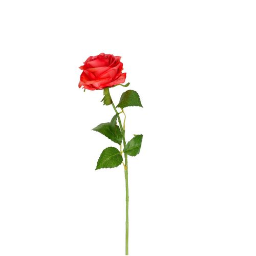Seiden Rose mittelrot L54cm