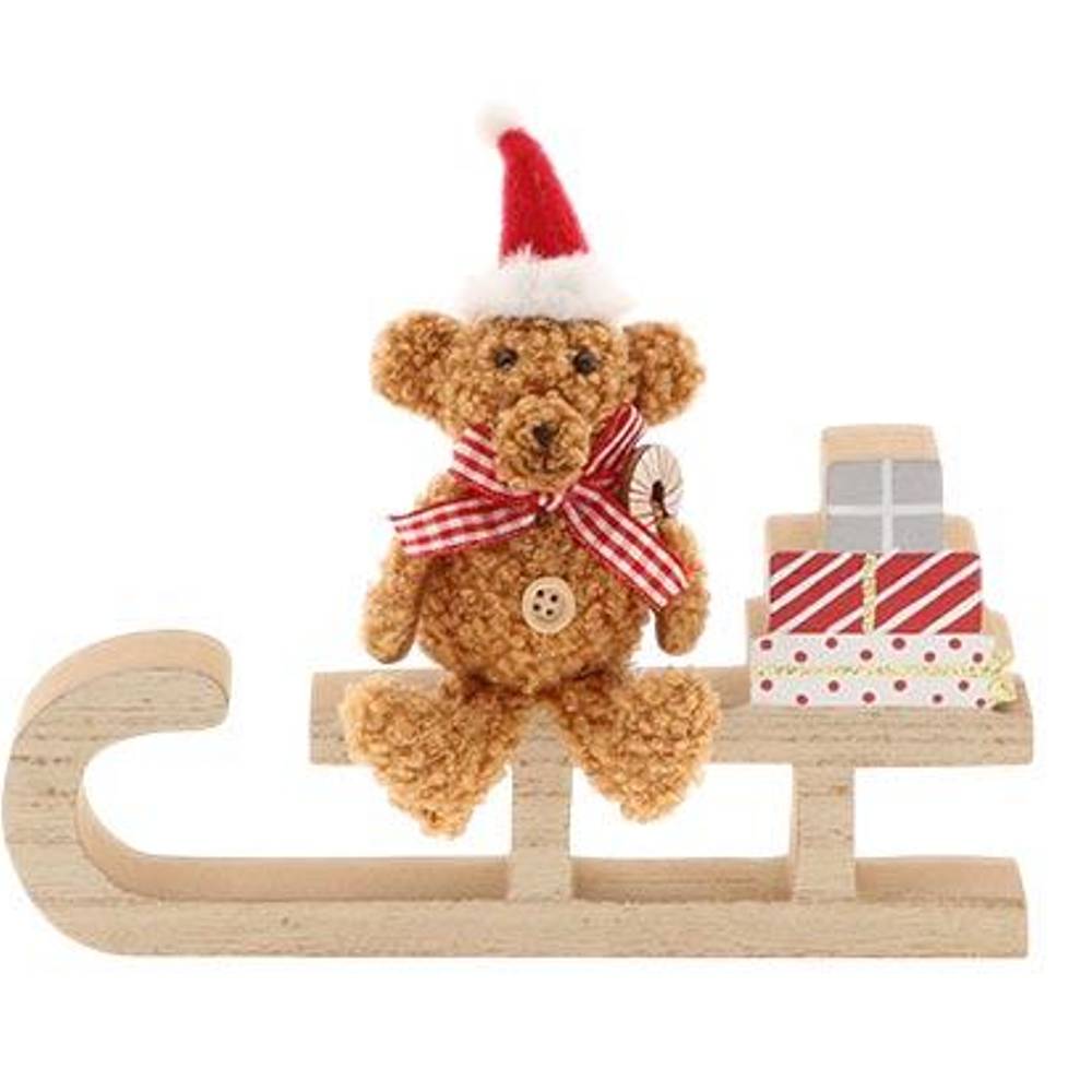 Bär Miko Schlitten 19x04x16.5cm