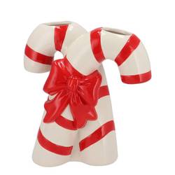 Keramik Vase Candy Cane 22x10x24cm
