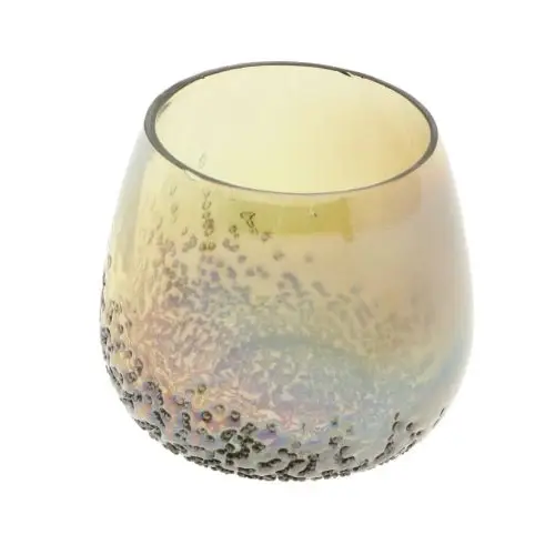 Glas Teelicht Cosmic grün D08cm H08cm