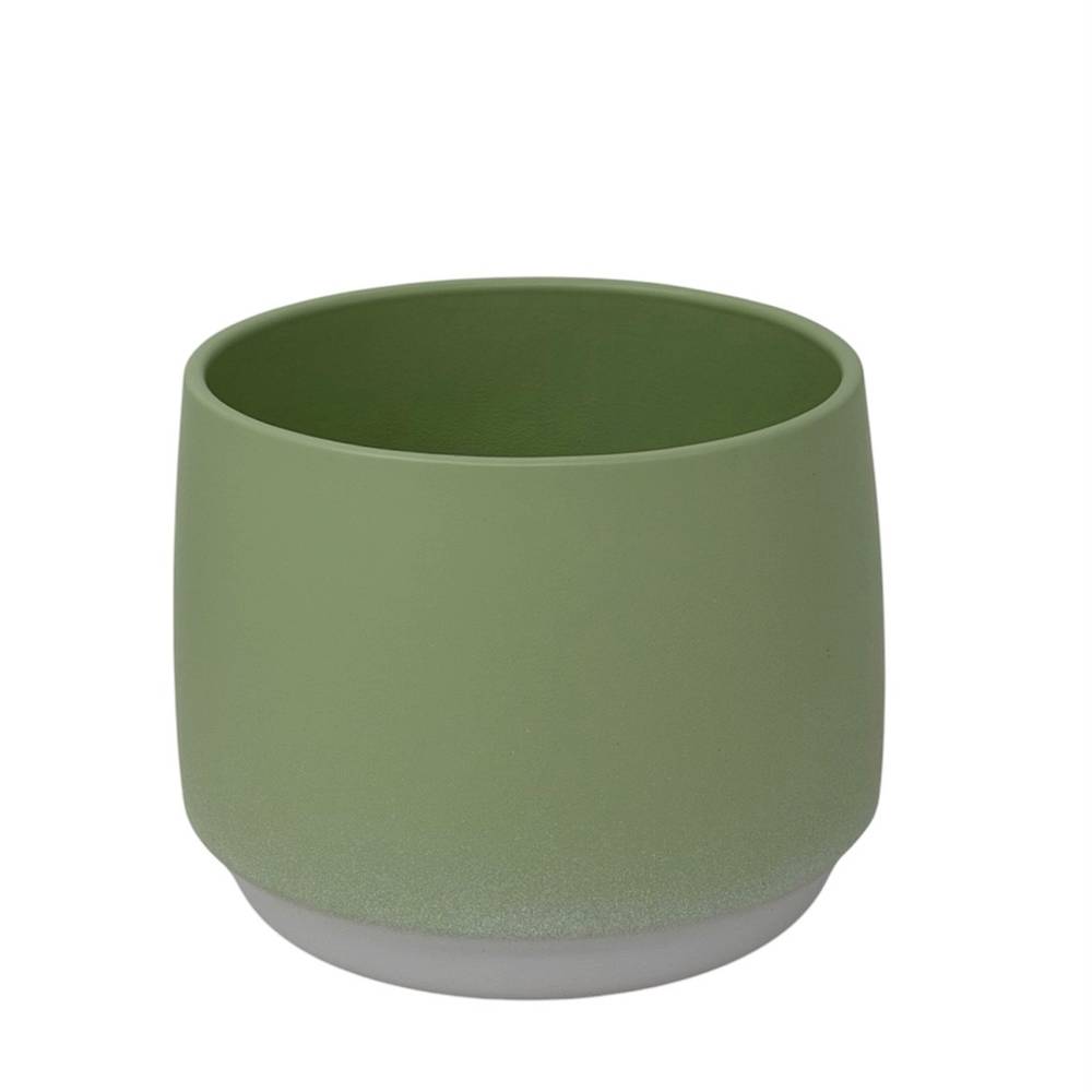 Keramik Orchidee Übertopf Pistache grün D15cm H11.5cm