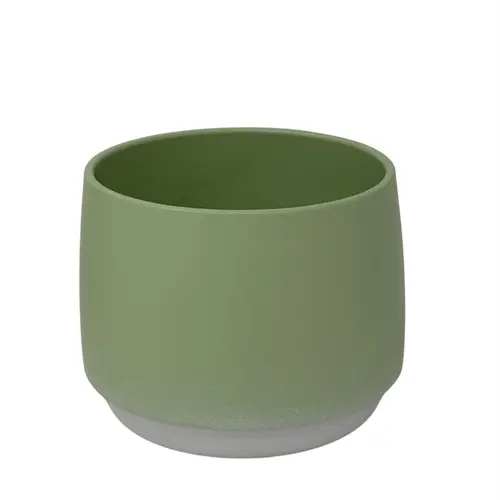 Keramik Orchidee Übertopf Pistache grün D15cm H11.5cm