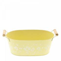 Zink Eimer Celo gelb 25x15x10cm