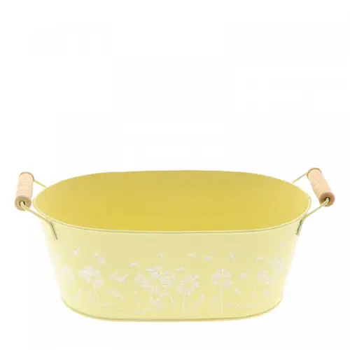 Zink Eimer Celo gelb 25x15x10cm