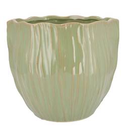 Keramik Übertopf Lima Rund grün 22x22x19cm