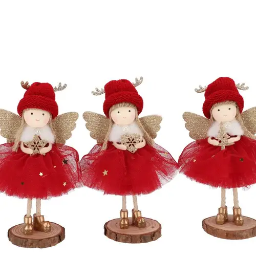 Engel Loulou Xmas Wings mix rot 06x06x17cm