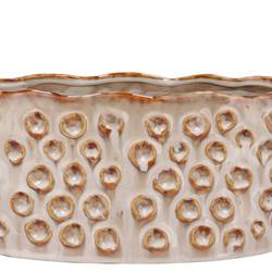 Keramik Übertopf Alora Struktur Sand 34x17x16cm