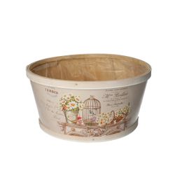 Holz Übertopf Vogelkäfig D22cm H11cm