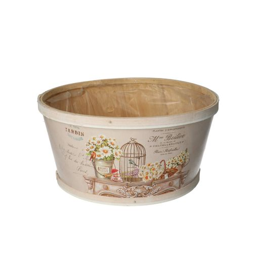 Holz Übertopf Vogelkäfig D22cm H11cm