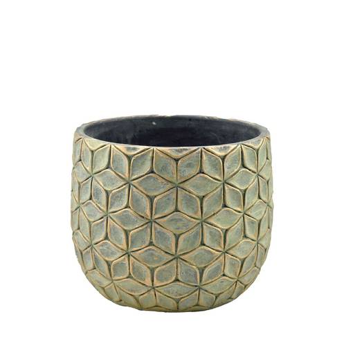 Keramik Übertopf Jax gold D19cm H15cm