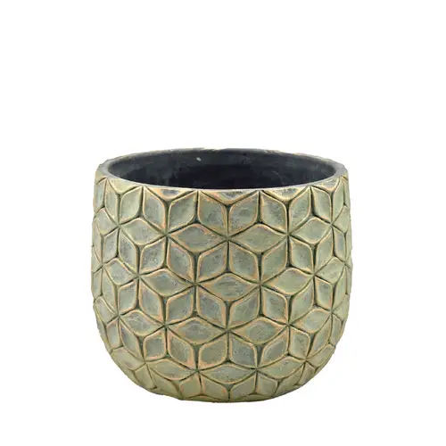 Keramik Übertopf Jax gold D19cm H15cm