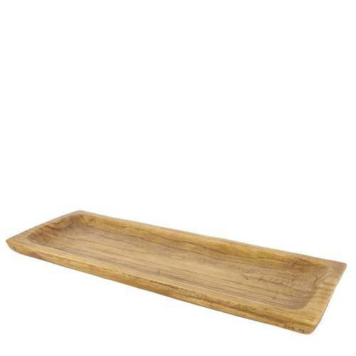 Holz Schale Paulownia braun 58x22x4cm