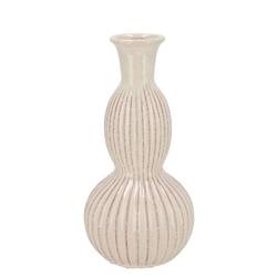 Keramik Vase Suze Curves creme 16x16x31cm