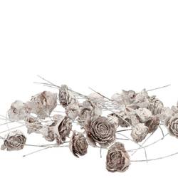Zederrose auf Draht weiss x50