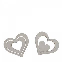 Holz Herz mix weiss D04cm x24