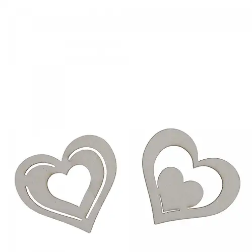 Holz Herz mix weiss D04cm x24