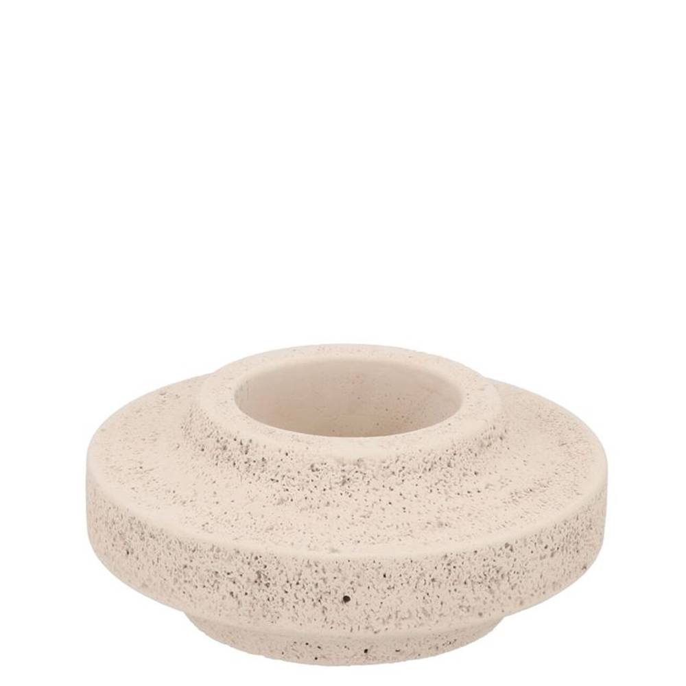 Beton Kerzenständer weiss 13x13x06cm