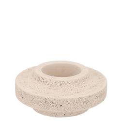 Beton Kerzenständer weiss 13x13x06cm