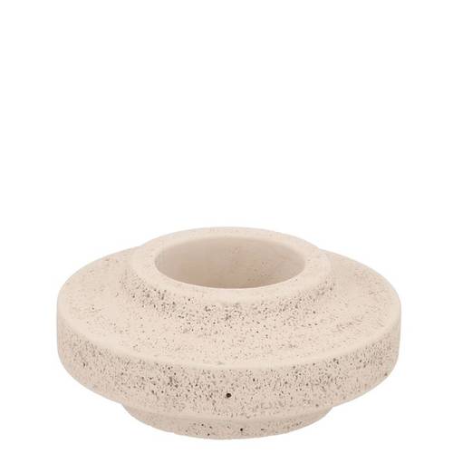 Beton Kerzenständer weiss 13x13x06cm