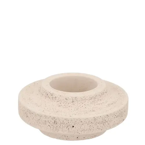 Beton Kerzenständer weiss 13x13x06cm