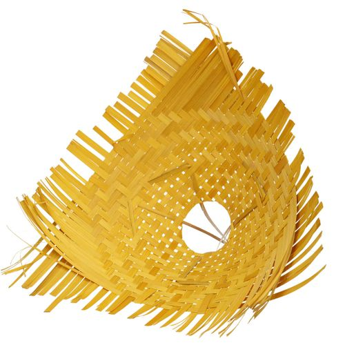 Strausshalter Bambus gelb flechten D34cm