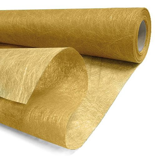 Dekostoff Rolle 75cm Faser Gold 20m