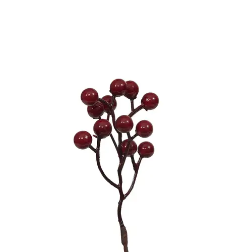 Zweig Beeren Stab dunkel rot L17cm