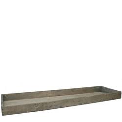 Holz Schale grau 60x20x04cm