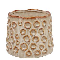Keramik Übertopf Alora Struktur Sand 15x15x13cm