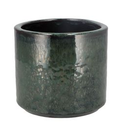 Keramik Übertopf Javea glasiert grün D15cm H14cm