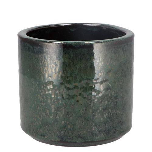 Keramik Übertopf Javea glasiert grün D15cm H14cm