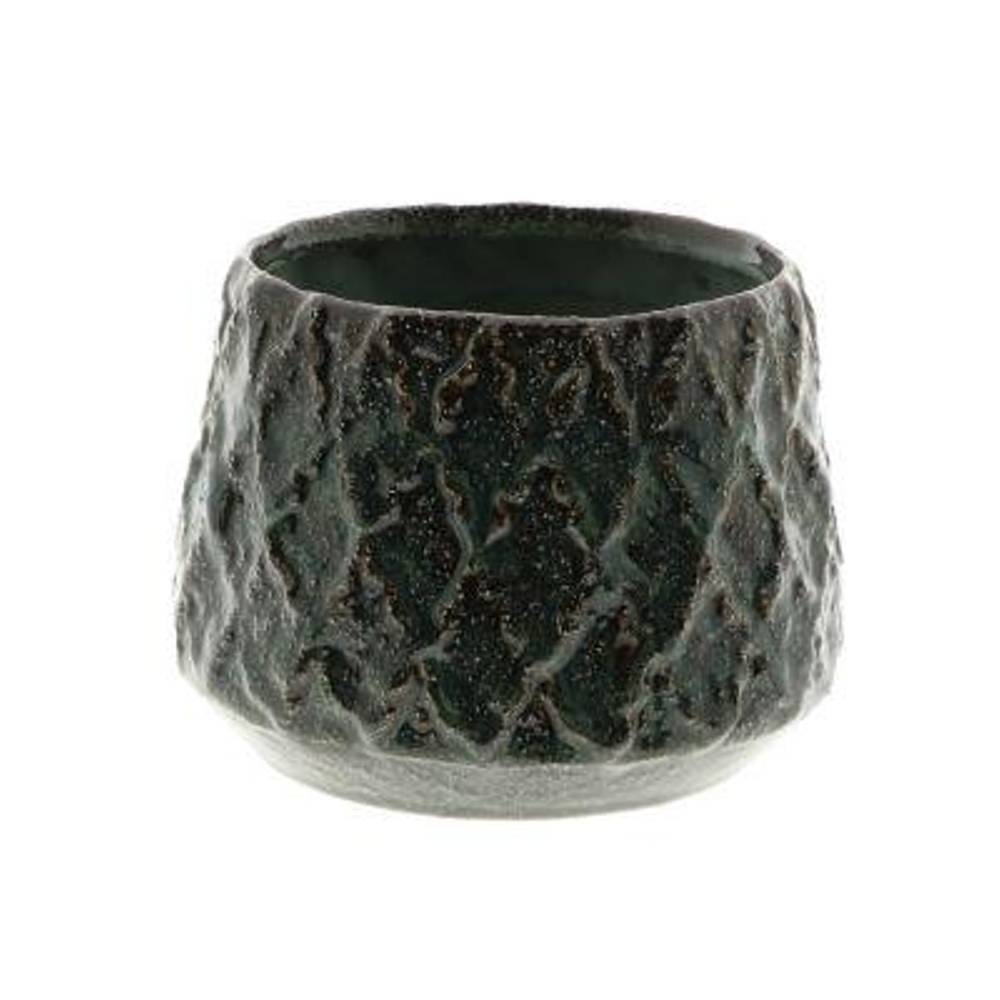 Keramik Übertopf Zaria dunkel blau D16.5cm H12cm