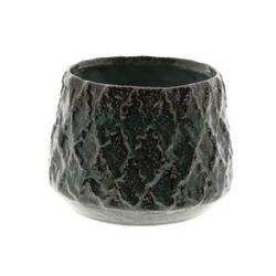 Keramik Übertopf Zaria dunkel blau D16.5cm H12cm