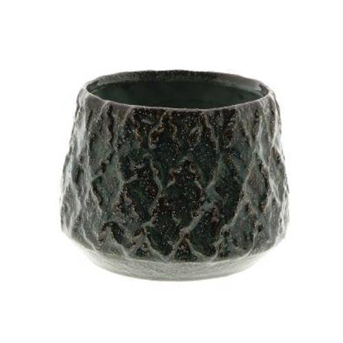 Keramik Übertopf Zaria dunkel blau D16.5cm H12cm